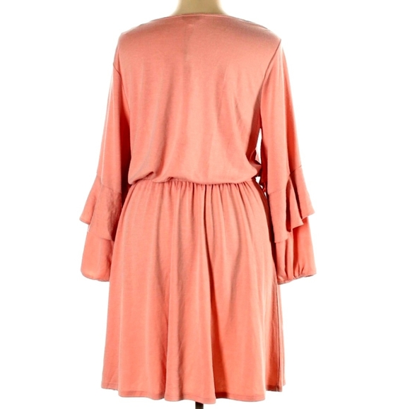 Halston Trupunto Ruffle Shift Dress Size Large NWT - Picture 9 of 13